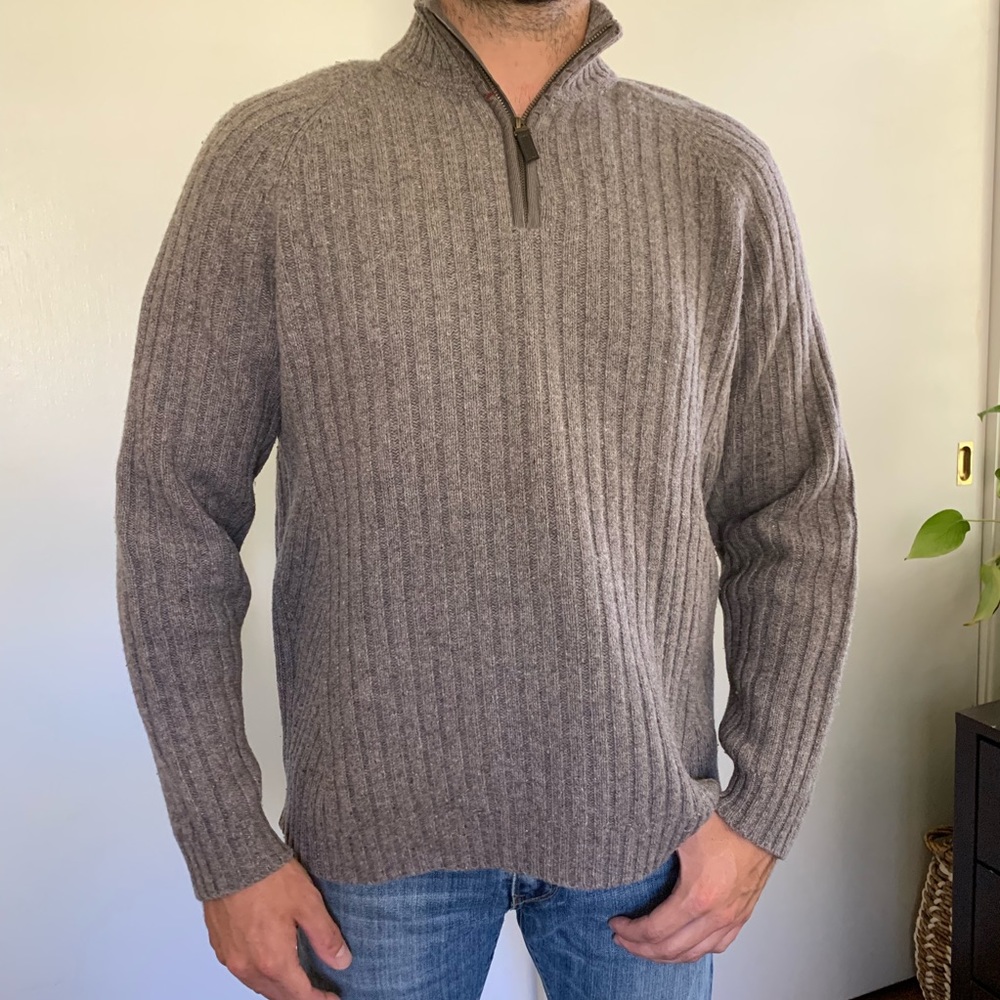 Eddie Bauer 1/4 Zip Wool Blend Sweater
